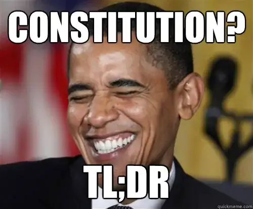 President Obama: "Constitution? TLDR!"