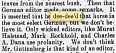 deedeed from West Virginia, 1878