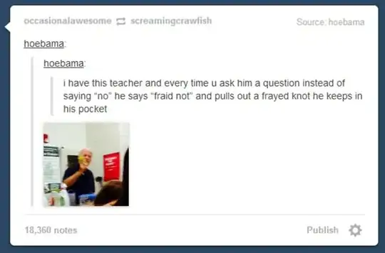 pun: 'fraid not = frayed knot