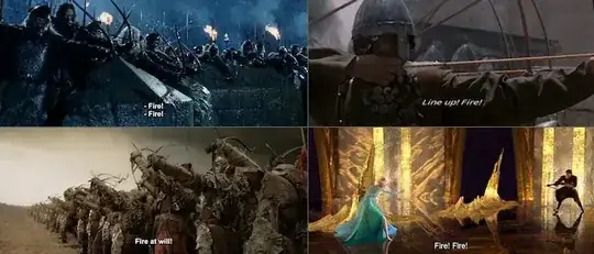 Snapshots of several movies using “fire!”