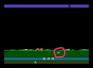 screenshot from Atari *Krull* featuring an 8-bit *glaive*