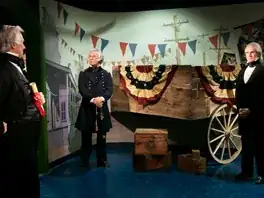 Three US presidents in Madam Tussaud's Presidents Gallery