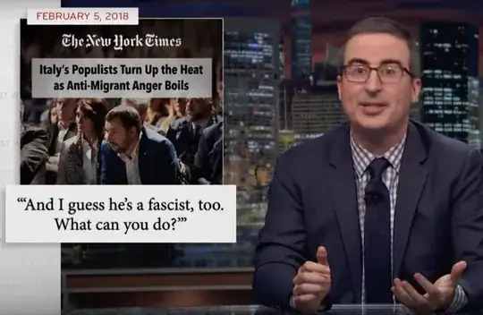 triple quotation mark last week tonight