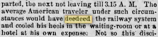 deedeed from Philadelphia 1878