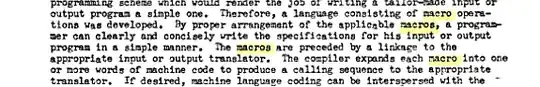 The compiler expands each macro into one or more words of machine code