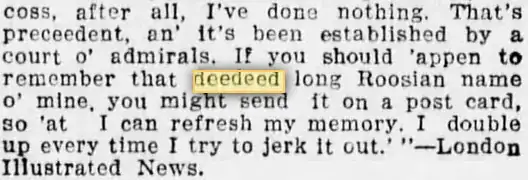 deedeed from New York, 1905