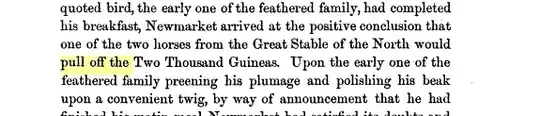 one of the two horses ... would pull off the Two Thousand Guineas