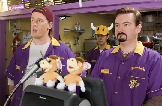 Clerks II: Randal and Dante in Mooby's restaurant