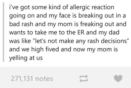 pun on 'rash'