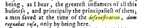 defenestration