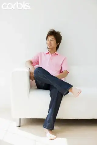 Man with crossed legs