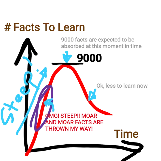 a steep learning curve