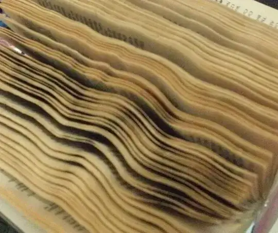 A water damaged book