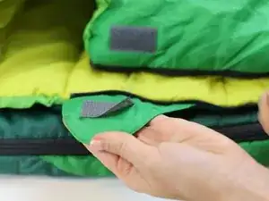 Klettverschluss von einem Schlafsack reparieren