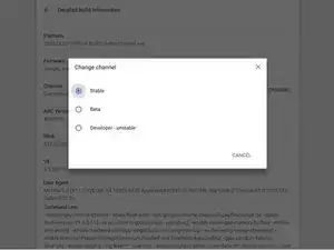 Aktivieren des Entwicklermodus auf dem Chromebook