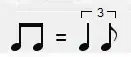 Triplet feel notation