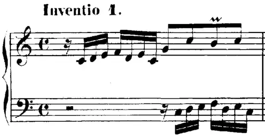 Bach Invention #1, m. 1