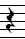 modern crotchet rest symbol - a vertical zigzag and hook