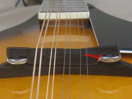 A closer shot of the crack in the bridge.