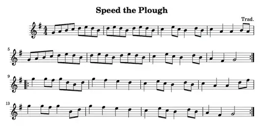 Speed the Plough - Lilypond output
