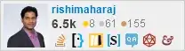 profile for rishimaharaj on Stack Exchange, a network of free, community-driven Q&A sites