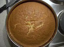 Finally, it's done! Notice how brown the top is, due to the high sugar content