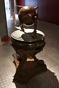 An Aeolipile, Hero of Alexandria's early steam engine. With the exception of some renewables and chemical batteries, almost all contemporary power generation is based either on similar principals.