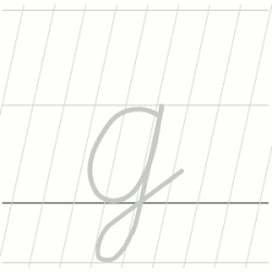 Lower case (Small) letter g
