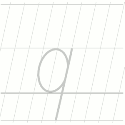 Lower case (Small) letter q