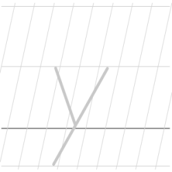 Lower case (Small) letter y