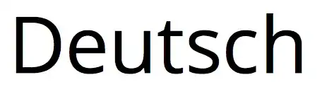 autonym of German: "Deutsch" - Font used: OpenSans