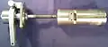 7. The micrometer spindle unscrewed from the cylinder.