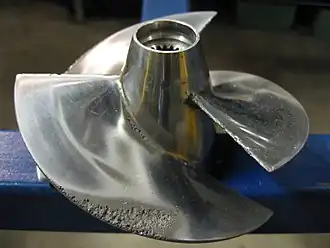 a conventional maritime "screw" that has been damaged