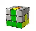 4 This can be solved with URU'R' (join the pair) then U'F'UF (insert the pair)