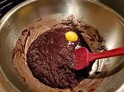 Mixing in eggs