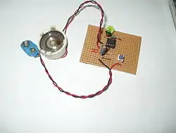 buzzer made using stripboard