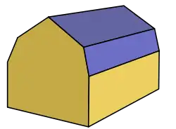 Gambrel roof.