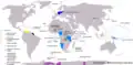 The German Colonial Empire and additional colonial activity in the Americas.