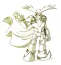 A concept art sketch of the character Brevon.