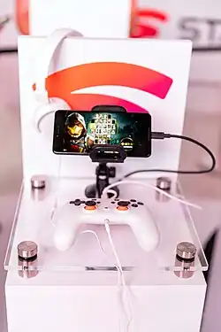 Stadia, a cloud gaming service.