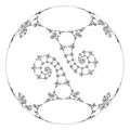 Limit set of a quasifuchsian group on the sphere