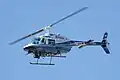 A police department Bell 206 helicopter