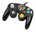 A LodgeNet GameCube controller, used in Hotels.