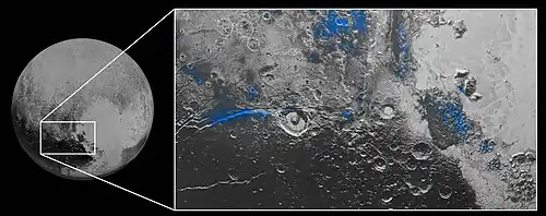 Water Ice detected on Pluto.