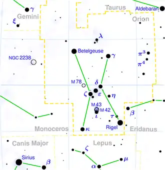 The constellation Orion