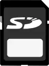 Illustration of an SD card.
