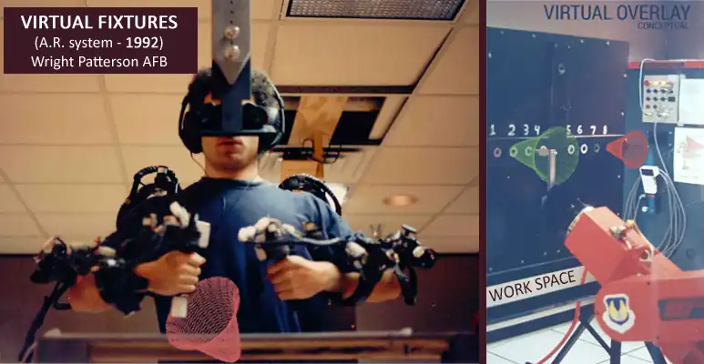 Virtual-Fixtures in 1992, the first immersive augmented reality system.