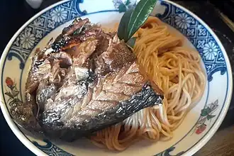 Somen with fish