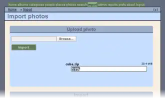 Uploading a ZIP file