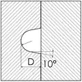 U-shaped or parabolic runner section, very common, usually indented in movable side of the mould for a good ejection